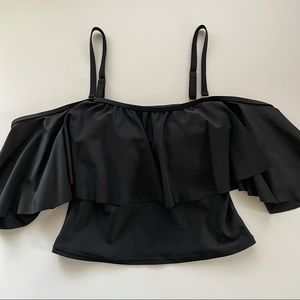 New York & Company Black Tankini Swim Top Sz XS